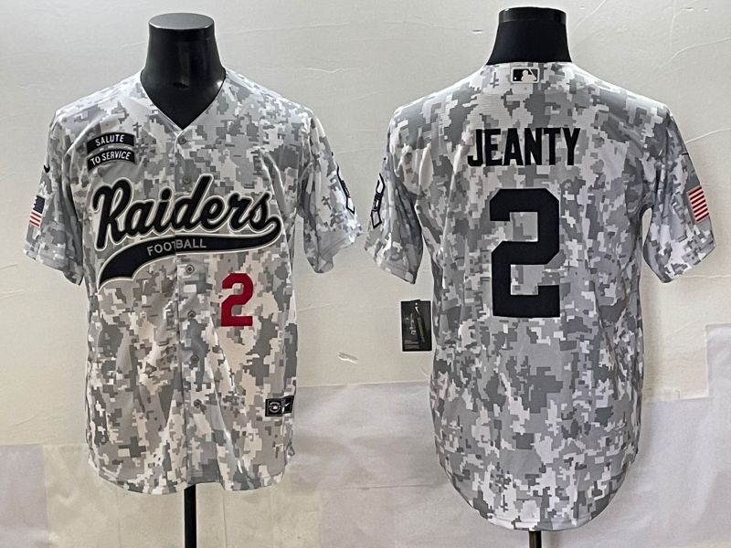 Men 2025 Oakland Raiders #2 Jeanty Camo Joint Name Nike Limited NFL Jersey style 4->oakland raiders->NFL Jersey